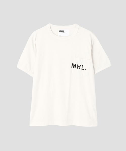 MHL.(エムエイチエル)の「PRINTED COTTON JERSEY(Tシャツ/カットソー・メンズ・ホワイト/ブラック/ライトブラウン・SMALL/MEDIUM/LARGE/X-LARGE)」の1枚目の写真