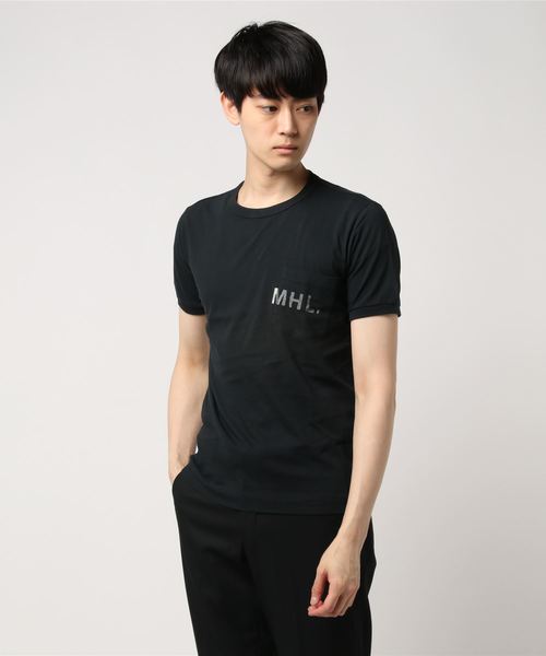 MHL.(エムエイチエル)の「PRINTED COTTON JERSEY(Tシャツ/カットソー・メンズ・ホワイト/ブラック/ライトブラウン・SMALL/MEDIUM/LARGE/X-LARGE)」の5枚目の写真