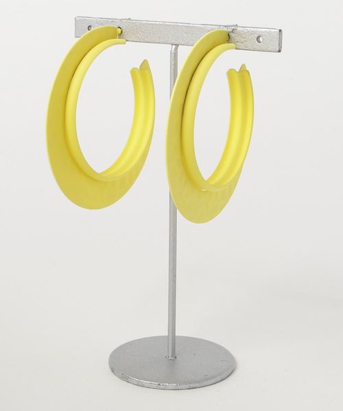 misto accessories(ミストアクセサリーズ)の「パスタピアスサークル(ピアス(両耳用)・レディース・ブラック/グレー/ピンク/イエロー/ラベンダー・FREE)」の5枚目の写真