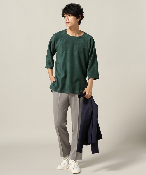 EDIFICE（エディフィス）の「LA BOUCLE ドライツイル マーベルト 1タックトラウザー（スラックス・メンズ・ブラック/チャコールグレー・44/46/48）」の6枚目の写真