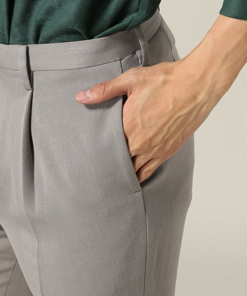 EDIFICE（エディフィス）の「LA BOUCLE ドライツイル マーベルト 1タックトラウザー（スラックス・メンズ・ブラック/チャコールグレー・44/46/48）」の5枚目の写真