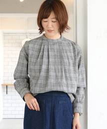 LBC | チェックハイネックブラウス(シャツ/ブラウス)