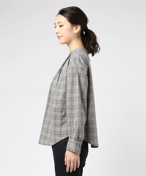 LBC（エルビーシー）の「チェックハイネックブラウス（シャツ/ブラウス・レディース・ブラック/ブラウン/その他35・M/L）」の10枚目の写真