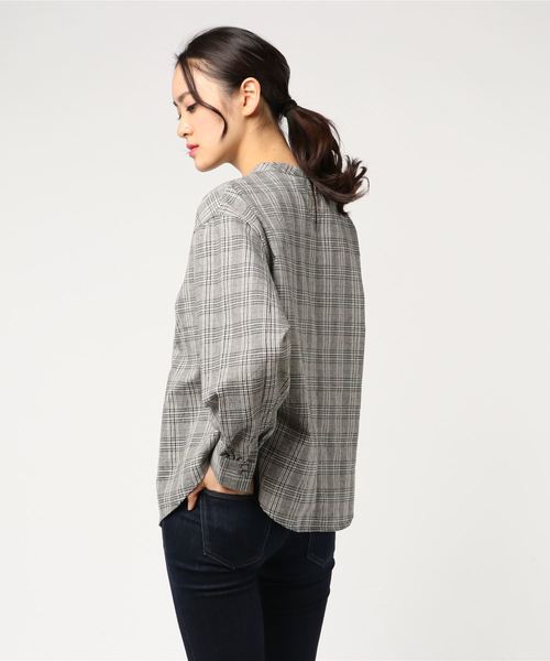 LBC（エルビーシー）の「チェックハイネックブラウス（シャツ/ブラウス・レディース・ブラック/ブラウン/その他35・M/L）」の8枚目の写真