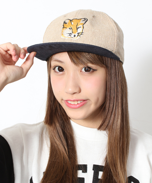 WEGO（ウィゴー）の「WEGO/ツイードきつねキャップ（キャップ・レディース・ベージュ/ネイビー・FREE）」の2枚目の写真
