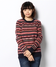 coen | アンゴラ混ラムウールジャガードニット2(ニット/セーター)