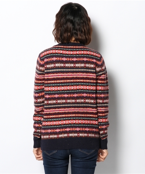 coen(コーエン)の「アンゴラ混ラムウールジャガードニット2(ニット/セーター・レディース・ベージュ/ネイビー・MEDIUM/LARGE)」の5枚目の写真