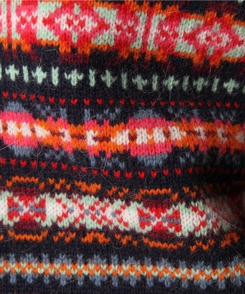 coen(コーエン)の「アンゴラ混ラムウールジャガードニット2(ニット/セーター・レディース・ベージュ/ネイビー・MEDIUM/LARGE)」の8枚目の写真