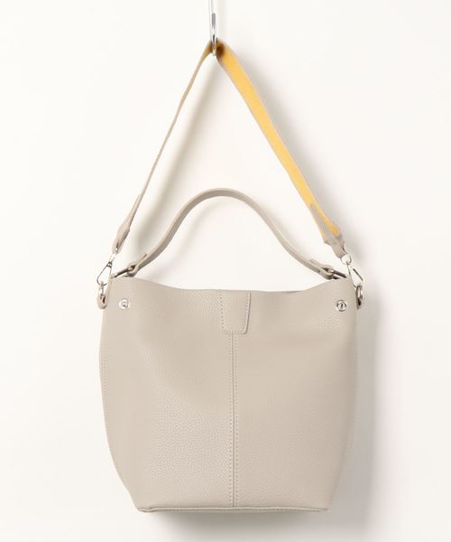 KOBE LETTUCE（コウベレタス）の「2種ベルト付き＆ポーチ付き3WAYハンドルバッグ（ハンドバッグ・レディース・ブラック/グレー/キャメル・FREE）」の9枚目の写真