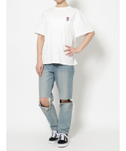 jouetie（ジュエティ）の「サテンBIGロゴT（Tシャツ/カットソー・レディース・オフホワイト/ブラック/オレンジ・MEDIUM）」の14枚目の写真