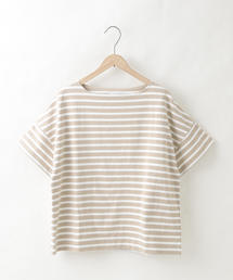 coen | 【『リンネル』6月号掲載】ボーダーボートネックTシャツ(Tシャツ/カットソー)