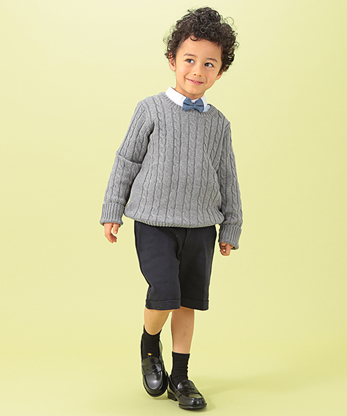 B:MING by BEAMS（ビーミングバイビームス）の「＜VERY5月号 別冊ちびVERY掲載＞ビーミング by ビームス / OXクレリック ボタンダウンシャツ＜ボウタイ付き＞（シャツ/ブラウス・キッズ・ホワイト/サックスブルー・90/110/130/80/120/100）」の16枚目の写真