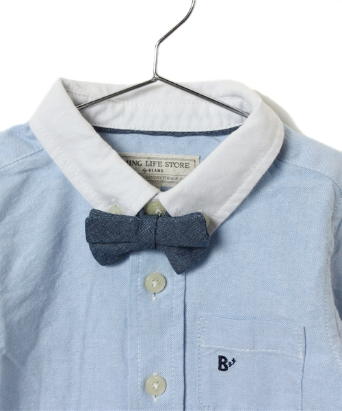 B:MING by BEAMS（ビーミングバイビームス）の「＜VERY5月号 別冊ちびVERY掲載＞ビーミング by ビームス / OXクレリック ボタンダウンシャツ＜ボウタイ付き＞（シャツ/ブラウス・キッズ・ホワイト/サックスブルー・90/110/130/80/120/100）」の4枚目の写真