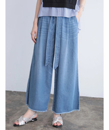 Editt by YECCA VECCA | 麻混カットオフデニムワイドパンツ(デニムパンツ)
