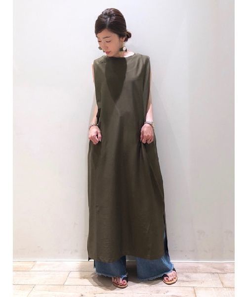 Editt by YECCA VECCA（エディットバイイェッカヴェッカ）の「麻混カットオフデニムワイドパンツ（デニムパンツ・レディース・インディゴブルー/ライトインディゴブルー・S/M）」の21枚目の写真