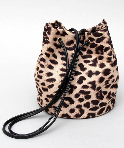 A.M.S.（エーエムエス）の「【A.M.S./エーエムエス】 レオパード 巾着バッグ / ミニショルダーバッグ（ショルダーバッグ・レディース・ブラウン系その他/ベージュ系その他・FREE）」の5枚目の写真