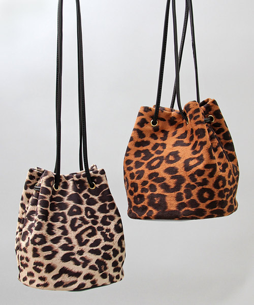 A.M.S.（エーエムエス）の「【A.M.S./エーエムエス】 レオパード 巾着バッグ / ミニショルダーバッグ（ショルダーバッグ・レディース・ブラウン系その他/ベージュ系その他・FREE）」の8枚目の写真