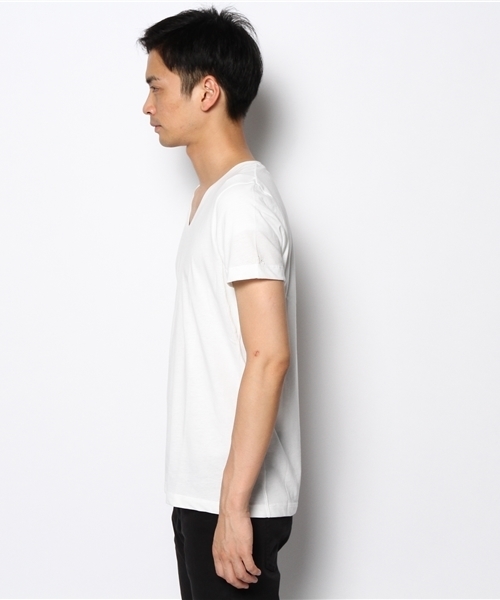 RATTLE TRAP(ラトルトラップ)の「【wjk】VネックTシャツ(Tシャツ/カットソー・メンズ・ホワイト/ブラック/ピンク/サックスブルー/イエロー・LARGE/SMALL/MEDIUM)」の8枚目の写真