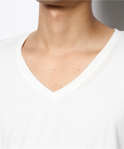 RATTLE TRAP(ラトルトラップ)の「【wjk】VネックTシャツ(Tシャツ/カットソー・メンズ・ホワイト/ブラック/ピンク/サックスブルー/イエロー・LARGE/SMALL/MEDIUM)」の10枚目の写真