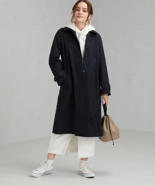 green label relaxing(グリーンレーベルリラクシング)の「◆SC T/C ステンカラ-コート(ステンカラーコート・レディース・オレンジ/ケリー/ベージュ/ネイビー/ライム・40/42/38/36/44)」の9枚目の写真