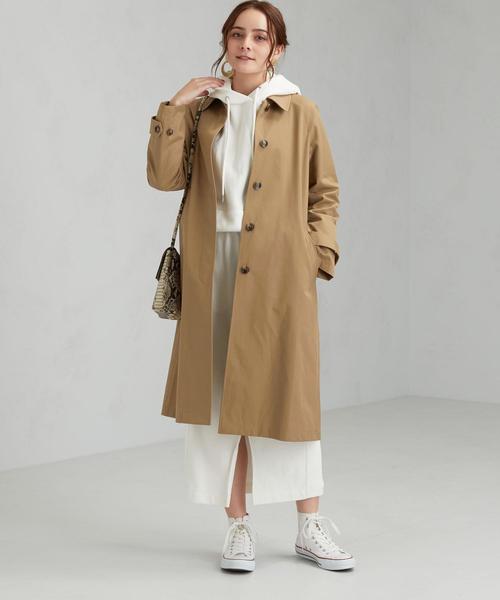 green label relaxing(グリーンレーベルリラクシング)の「◆SC T/C ステンカラ-コート(ステンカラーコート・レディース・オレンジ/ケリー/ベージュ/ネイビー/ライム・40/42/38/36/44)」の6枚目の写真