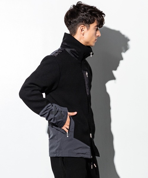 hummel(ヒュンメル)の「直営店・WEB限定 hummel(ヒュンメル)異素材コンビブルゾン(ブルゾン・メンズ・ブラック/グレー・SMALL/MEDIUM/LARGE/X-LARGE)」の9枚目の写真