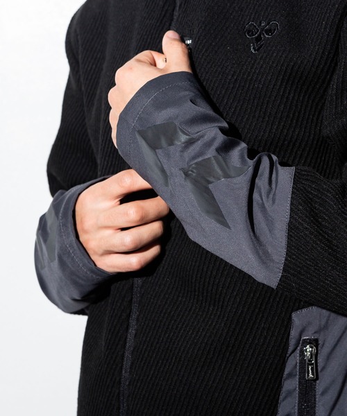 hummel(ヒュンメル)の「直営店・WEB限定 hummel(ヒュンメル)異素材コンビブルゾン(ブルゾン・メンズ・ブラック/グレー・SMALL/MEDIUM/LARGE/X-LARGE)」の15枚目の写真