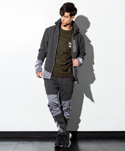 hummel(ヒュンメル)の「直営店・WEB限定 hummel(ヒュンメル)異素材コンビブルゾン(ブルゾン・メンズ・ブラック/グレー・SMALL/MEDIUM/LARGE/X-LARGE)」の17枚目の写真