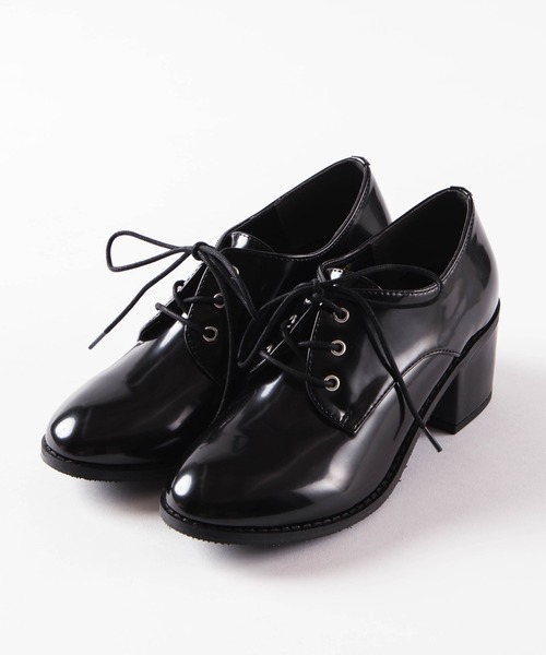 WEGO（ウィゴー）の「WEGO/レースアップヒールシューズ（ドレスシューズ・レディース・ブラック・LARGE/MEDIUM）」の2枚目の写真