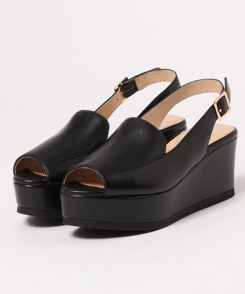 cava cava（サヴァサヴァ）の「〈cava cava (サヴァサヴァ)〉スリングバック厚底サンダル（サンダル・レディース・ブラック/マスタード/プラチナム/ピンク・23.5cm/24.0cm/23.0cm/22.5cm/24.5cm）」の2枚目の写真