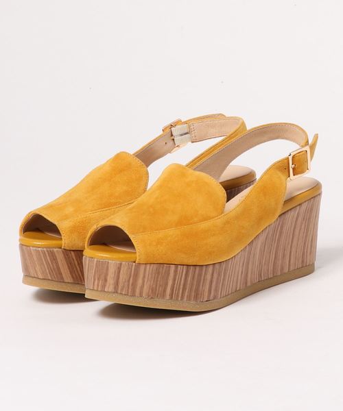 cava cava（サヴァサヴァ）の「〈cava cava (サヴァサヴァ)〉スリングバック厚底サンダル（サンダル・レディース・ブラック/マスタード/プラチナム/ピンク・23.5cm/24.0cm/23.0cm/22.5cm/24.5cm）」の7枚目の写真