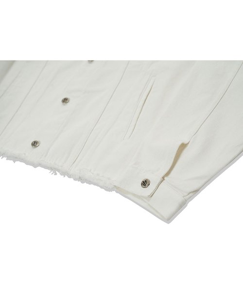 OY(オーワイ)の「『OY/オーワイ』カッティングデニムジャケット/Gジャン(デニムジャケット・メンズ・ホワイト/ブラック・FREE)」の10枚目の写真