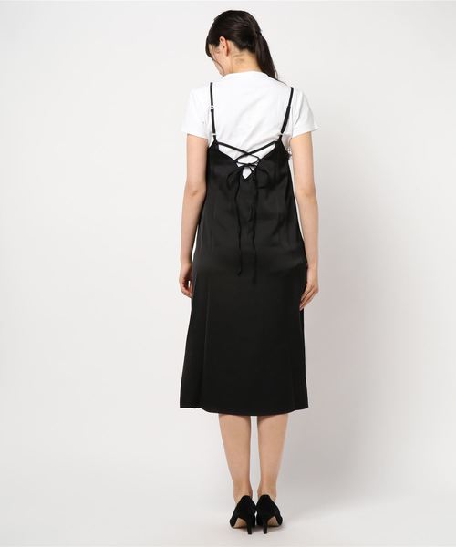 archives（アルシーヴ）の「サテンVネックキャミワンピース（ワンピース・レディース・ミント/グレー/ブラック・MEDIUM）」の4枚目の写真