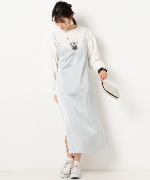 archives（アルシーヴ）の「サテンVネックキャミワンピース（ワンピース・レディース・ミント/グレー/ブラック・MEDIUM）」の22枚目の写真