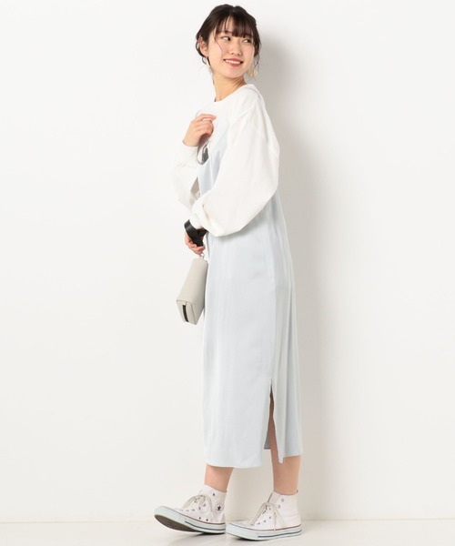 archives（アルシーヴ）の「サテンVネックキャミワンピース（ワンピース・レディース・ミント/グレー/ブラック・MEDIUM）」の20枚目の写真