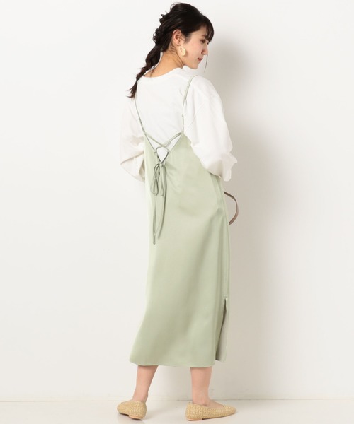 archives（アルシーヴ）の「サテンVネックキャミワンピース（ワンピース・レディース・ミント/グレー/ブラック・MEDIUM）」の15枚目の写真