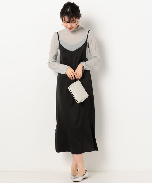 archives（アルシーヴ）の「サテンVネックキャミワンピース（ワンピース・レディース・ミント/グレー/ブラック・MEDIUM）」の18枚目の写真