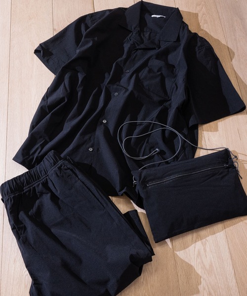 JOHN'S CLOSET（ジョンズクローゼット）の「【2】３点セット　ポケットタブル半袖セットアップ　【シャツジャケット】【ショーツ ショートパンツ】【サコッシュ】（シャツ/ブラウス・メンズ・ブラック/カーキ/ベージュ・X-LARGE/LARGE/MEDIUM）」の9枚目の写真