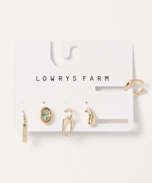 LOWRYS FARM(ローリーズファーム)の「ピアスカフSET 888319(イヤリング・レディース・ブラック系その他/グレー/ベージュ・FREE)」の3枚目の写真