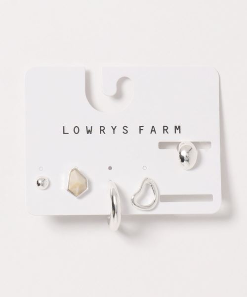 LOWRYS FARM(ローリーズファーム)の「ピアスカフSET 888319(イヤリング・レディース・ブラック系その他/グレー/ベージュ・FREE)」の2枚目の写真