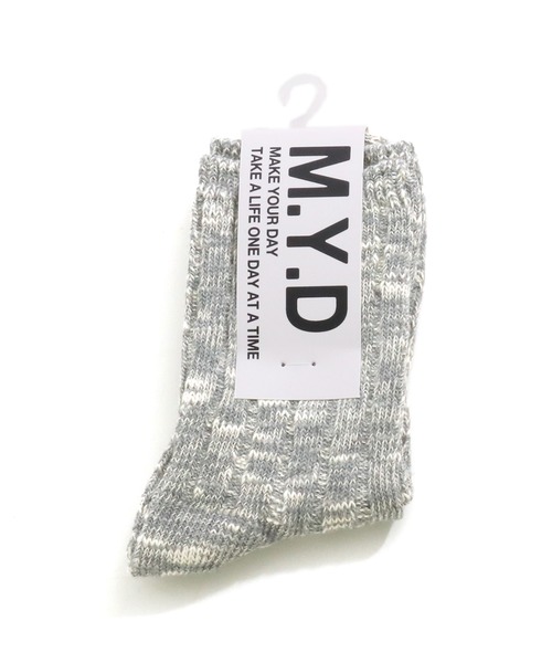 MAKE YOUR DAY（メイクユアデイ）の「スラブミックスクルーソックス（ソックス/靴下・キッズ・ベージュ/ネイビー/ブラウン/グレー/カーキ・24/12/15 /18/21）」の6枚目の写真