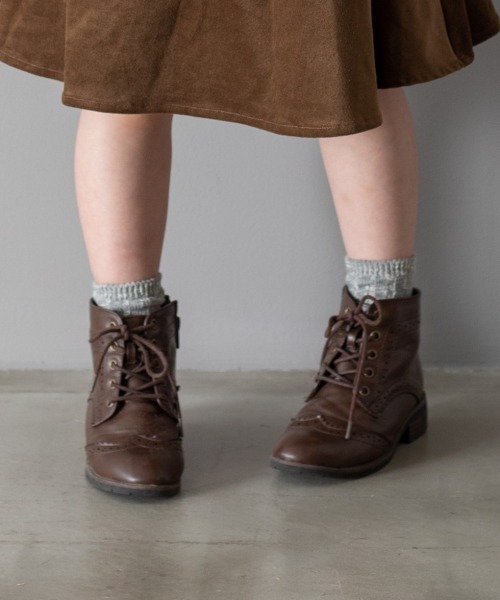 MAKE YOUR DAY（メイクユアデイ）の「スラブミックスクルーソックス（ソックス/靴下・キッズ・ベージュ/ネイビー/ブラウン/グレー/カーキ・24/12/15 /18/21）」の13枚目の写真