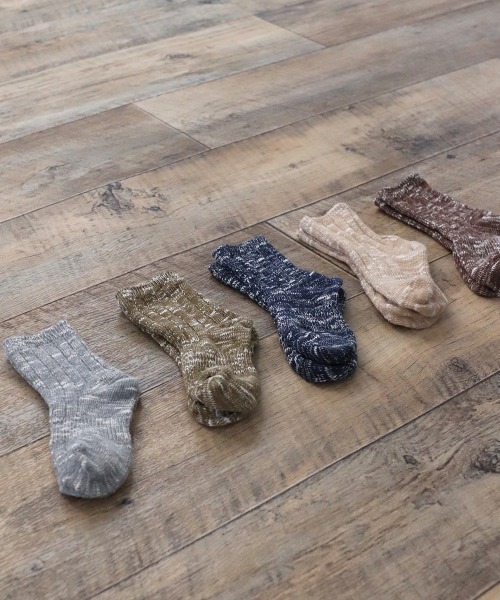 MAKE YOUR DAY（メイクユアデイ）の「スラブミックスクルーソックス（ソックス/靴下・キッズ・ベージュ/ネイビー/ブラウン/グレー/カーキ・24/12/15 /18/21）」の16枚目の写真