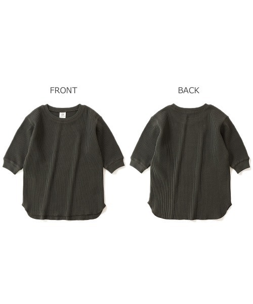 devirock（デビロック）の「ワッフル7分袖Tシャツ（Tシャツ/カットソー・キッズ・ベージュ/オフホワイト/ダークオリーブ/モカ/パープル系その他/キャメル/スミクロ・80ｃｍ/90cm/110cm/100cm/120cm/130cm/140cm/150cm/160cm）」の13枚目の写真