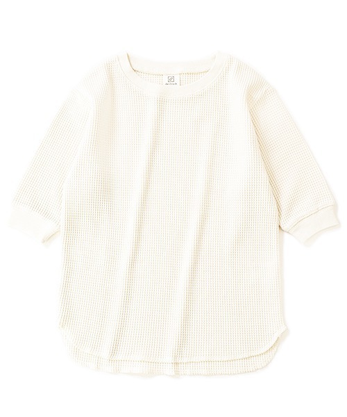 devirock（デビロック）の「ワッフル7分袖Tシャツ（Tシャツ/カットソー・キッズ・ベージュ/オフホワイト/ダークオリーブ/モカ/パープル系その他/キャメル/スミクロ・80ｃｍ/90cm/110cm/100cm/120cm/130cm/140cm/150cm/160cm）」の21枚目の写真