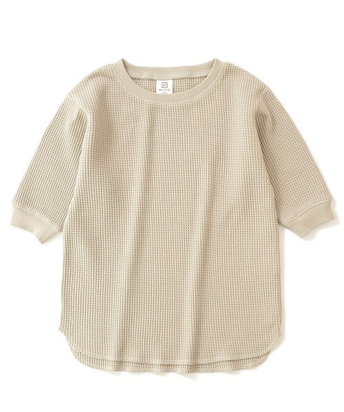 devirock（デビロック）の「ワッフル7分袖Tシャツ（Tシャツ/カットソー・キッズ・ベージュ/オフホワイト/ダークオリーブ/モカ/パープル系その他/キャメル/スミクロ・80ｃｍ/90cm/110cm/100cm/120cm/130cm/140cm/150cm/160cm）」の17枚目の写真