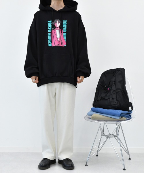 Perushu（ペルーシュ）の「yutayunoki × Perushu ヘビーウェイトコラボスウェットパーカー（パーカー・メンズ・ホワイト/チャコールグレー/ブラック/グレイッシュベージュ・SMALL/MEDIUM/LARGE）」の18枚目の写真