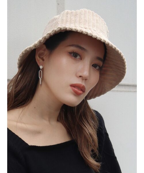 EMODA（エモダ）の「コーデュロイバケットハット（ハット・レディース・ブラック/ベージュ・FREE）」の2枚目の写真