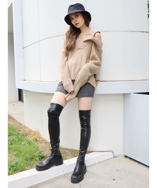 EMODA（エモダ）の「コーデュロイバケットハット（ハット・レディース・ブラック/ベージュ・FREE）」の5枚目の写真