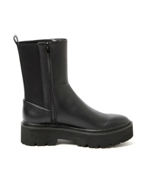 LOWRYS FARM（ローリーズファーム）の「バックゴアブーツ　894406（ブーツ・レディース・ブラック/カーキ・MEDIUM/LARGE）」の5枚目の写真